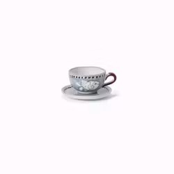 Cup with plate - Steel Grey