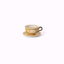 Cup with plate - Golden