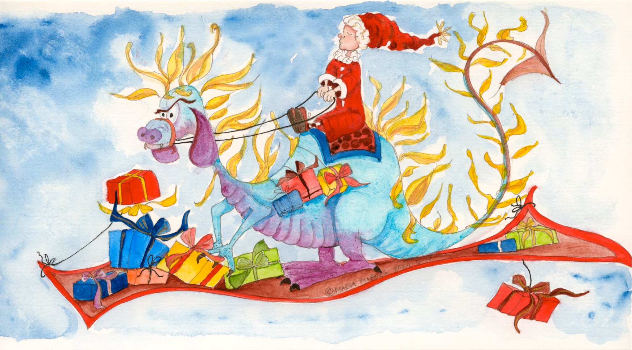 Personligt original om din familj/händelse - Cartoony vit bakgrund