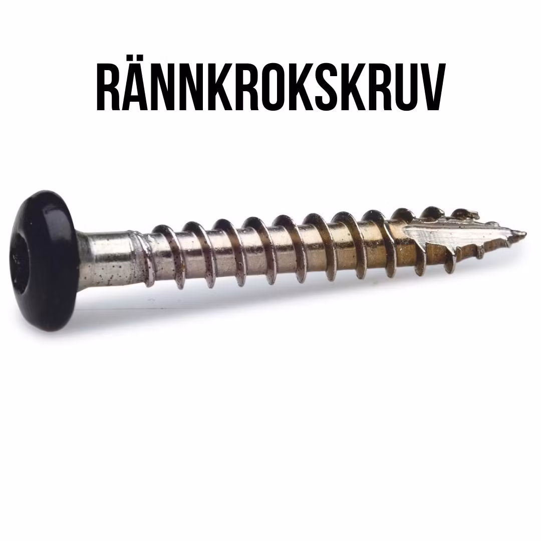 Rännkrokskruv - Skruvbutik.se