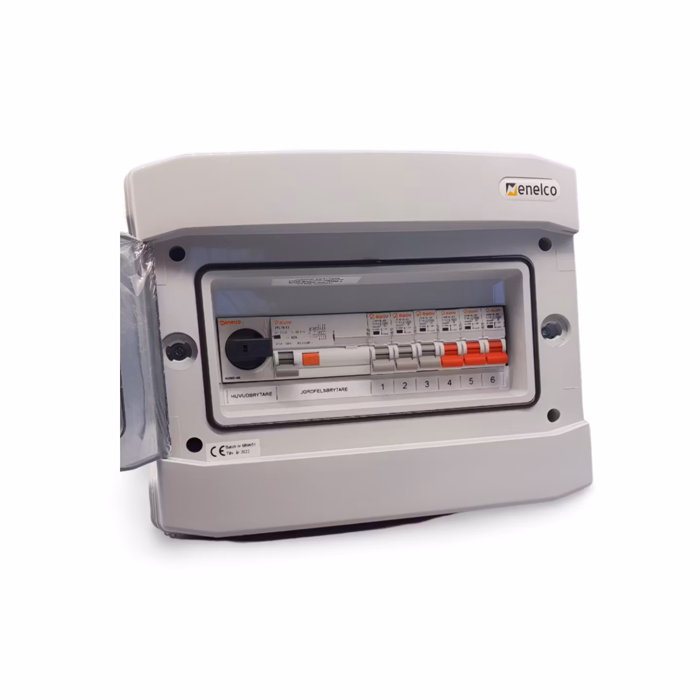 Elcentral förmonterad IP65 1-radig 12 moduler ROGY