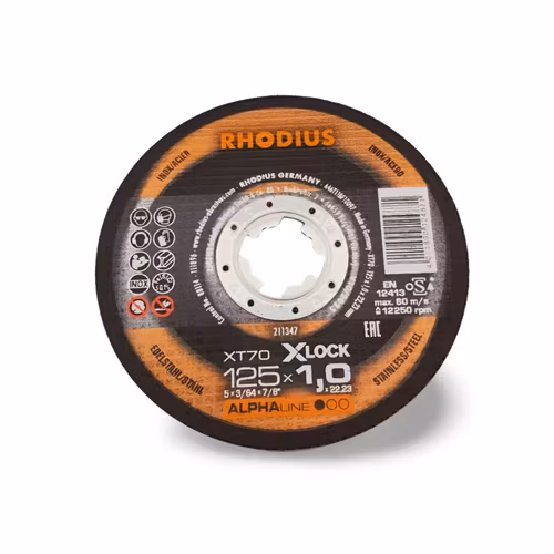 X-LOCK KAPSKIVA XT70 125x1MM RHODIUS 25st