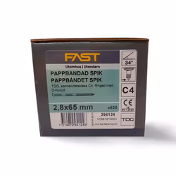 Maskinspik 2,8X65 pappbandad 34° TDG Diamantspets 520st FAST