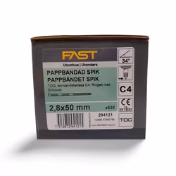 Maskinspik 2,8X50 pappbandad 34° TDG Diamantspets 520st FAST
