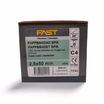 Maskinspik 2,8X50 pappbandad 34° TDG Diamantspets 520st FAST