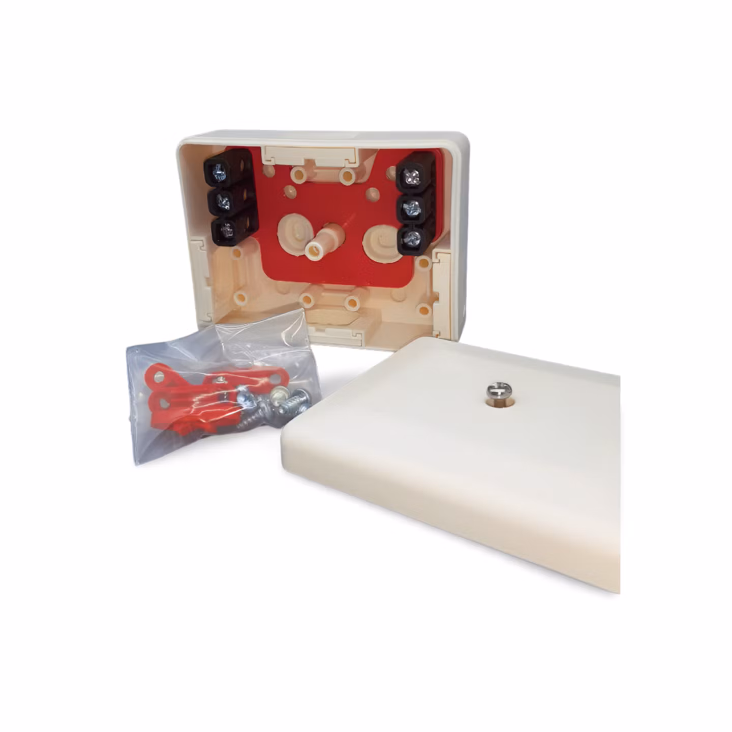 KOPPLINGSDOSA MED SKRUVLOCK, 2X 3-POL, 100X75X40 MM, IP44, VIT