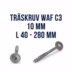 Träskruv WAF C3 Cut 10 mm T40 ARVID NILSSON