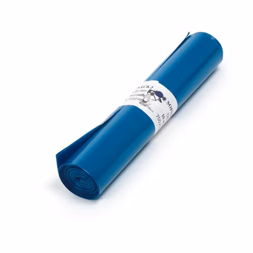 PLASTSÄCK 125L 0,09 BLÅ 10ST/RLE