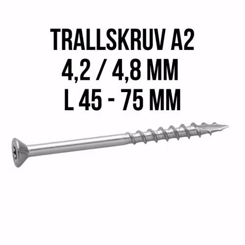 Trallskruv A2 – Rostfri altanskruv – FAST
