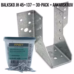Altanpaket – 30 st Balksko 137 FAST + 2 pkt Ankarskruv C4