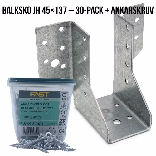 Altanpaket – 30 st Balksko 137 FAST + 2 pkt Ankarskruv C4
