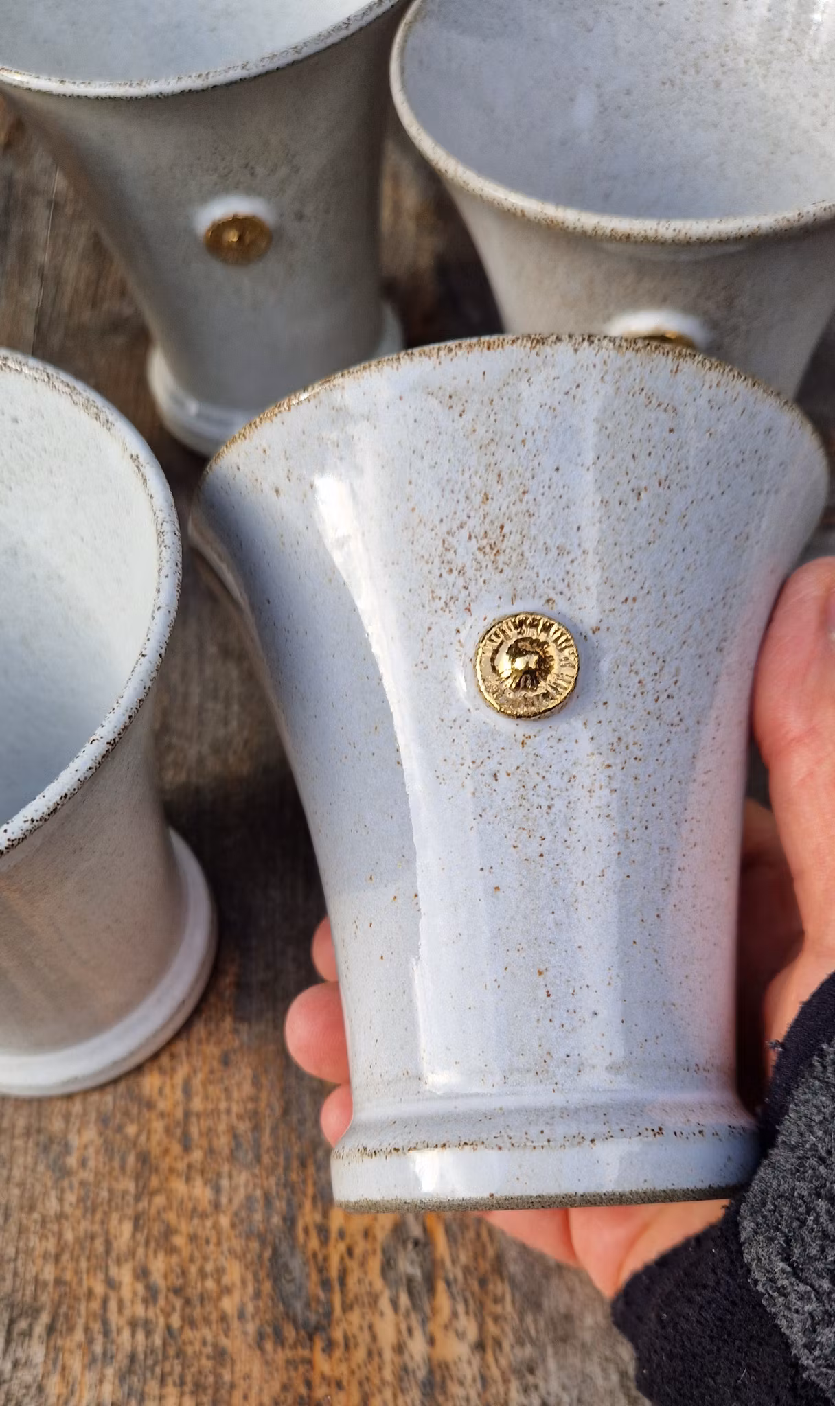 Bägare "Stenstrandsdrömmar"/Vit