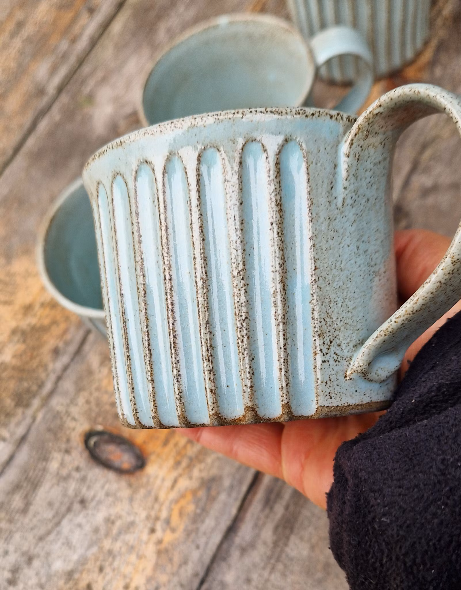 Kopp "Fårö" /Turkosblå