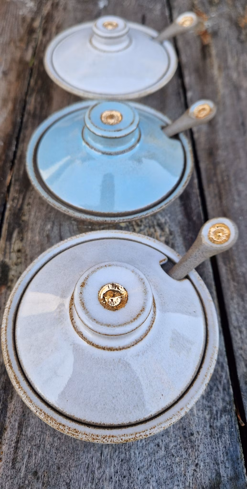 Krus med lock och sked/Vit