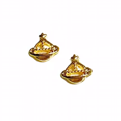 3d Planet Gold Metal