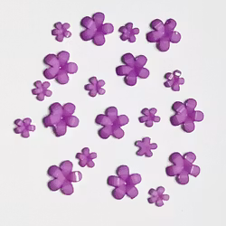 3d Flower Dark Purple