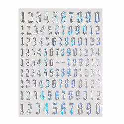 Sticker Numbers Silver