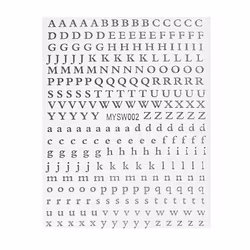 Sticker Letters Silver