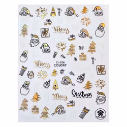 Sticker Christmas Gold