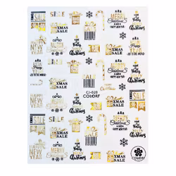 Sticker Christmas Gold