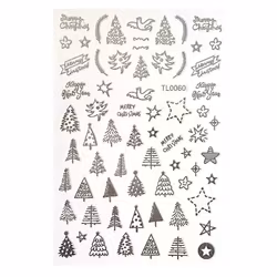 Sticker Christmas Silver