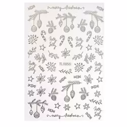Sticker Christmas Silver