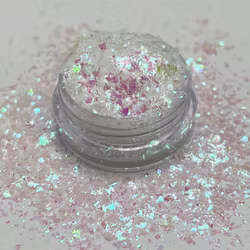 White Pink Shade Mini Flakes