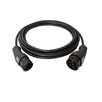 Ladekabel til elbil Type 2, 20A/32A, 3-faset, 13,8 kW/22kW, ekstra lang
