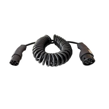 Ladekabel med Tesla-knap, 3-faset, 20A, 13,8kW, spiral