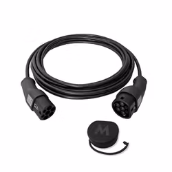 Ladekabel til elbil Type 2, 20A/32A, 3-faset, 13,8 kW/22kW, ekstra lang