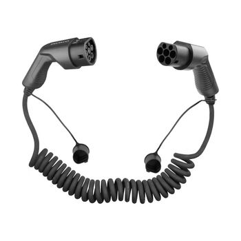 Ladekabel til elbil Type 2, 16A, 3-faset, 11kW, spiral