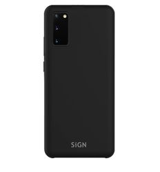SiGN Liquid Silicone Case för Samsung Galaxy S20 - Svart