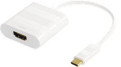 DELTACO USB 3.1 Adapter C ha till HDMI ho Vit