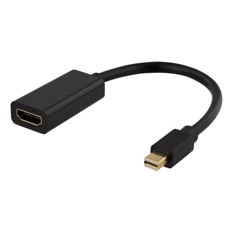 Mini DisplayPort to HDMI adapter, 4K 60Hz, 0.2m, black