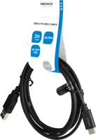 Deltaco USB-A till USB-C 3A 2m