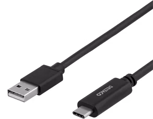 Deltaco USB-A till USB-C 3A 2m