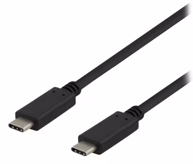 Deltaco USB-C till USB-C, 2 m