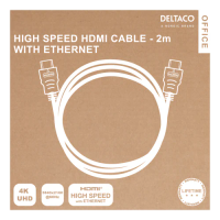 Office HIGH-SPEED HDMI kabel, 2M, 4K UHD, svart