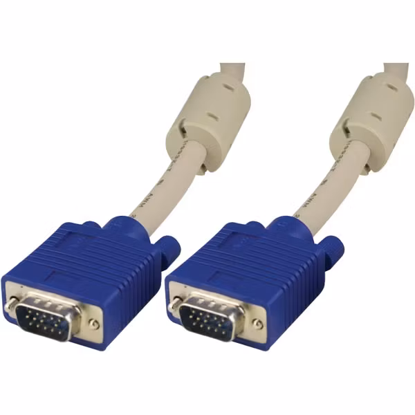 Monitorkabel RGB HD15ha-ha 3m, utan pin 9, grå