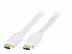 HDMI hane till HDMI hane - 2 m - vit - platt