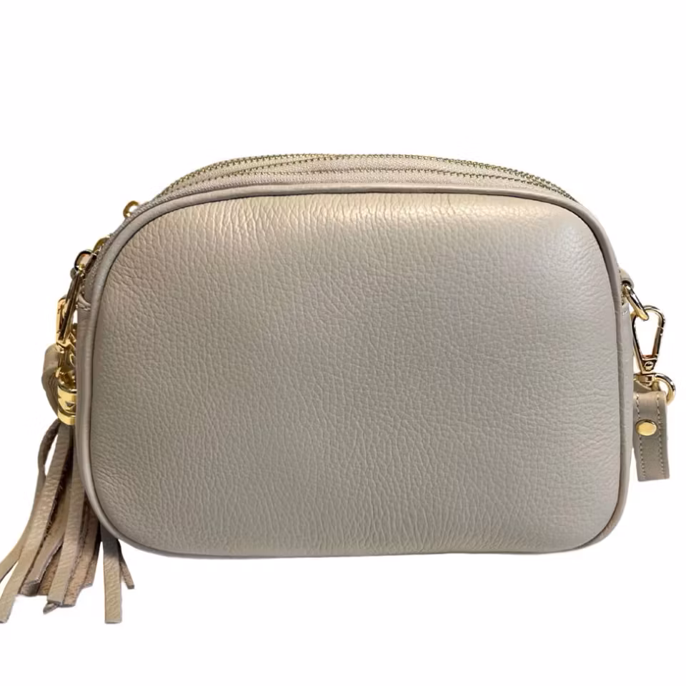 Gloria beige Italiensk skinnveske, håndlaget i Firenze