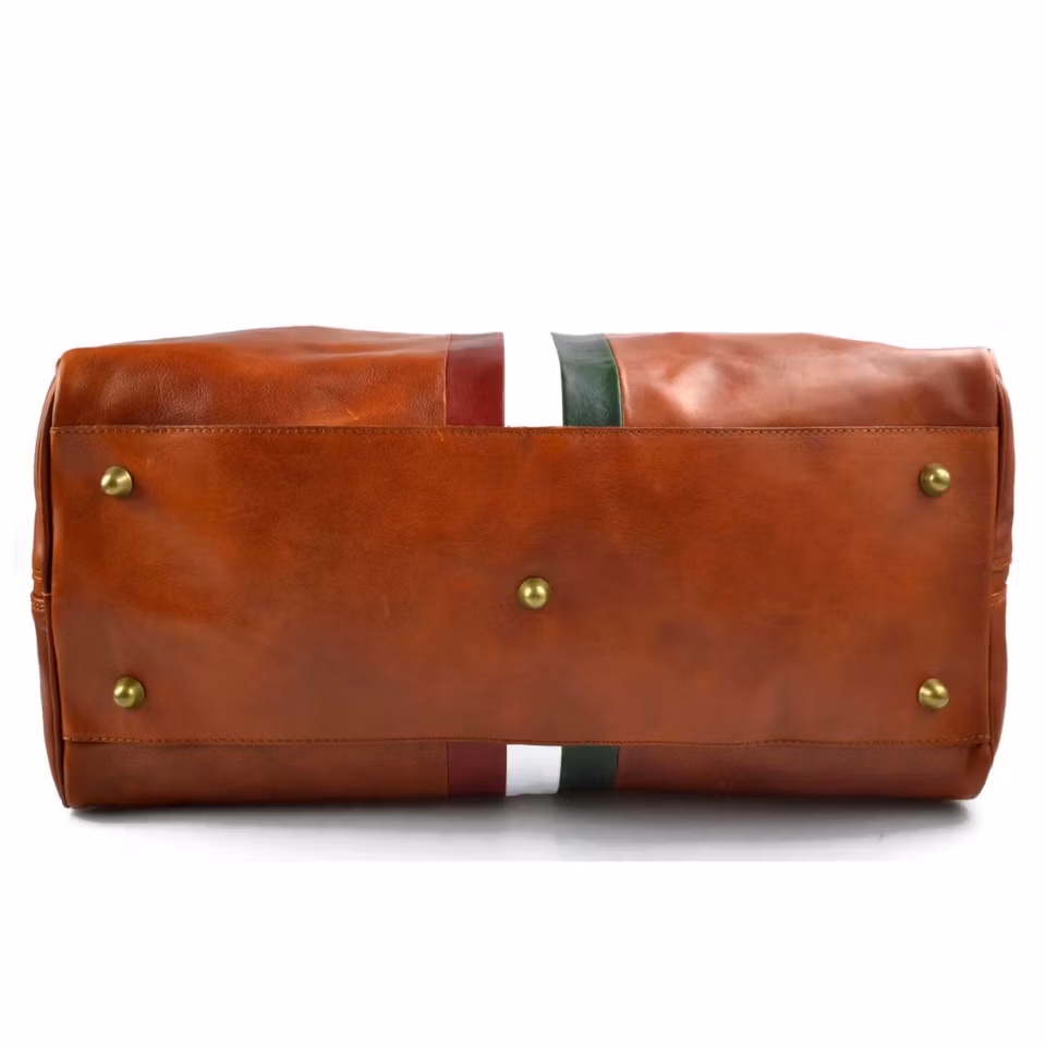 Enzo marrone Italiensk skinnbag, håndlaget i Firenze