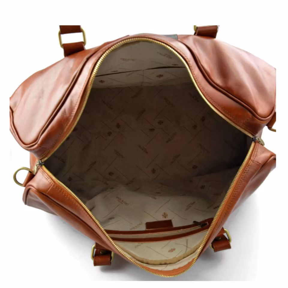 Enzo marrone Italiensk skinnbag, håndlaget i Firenze