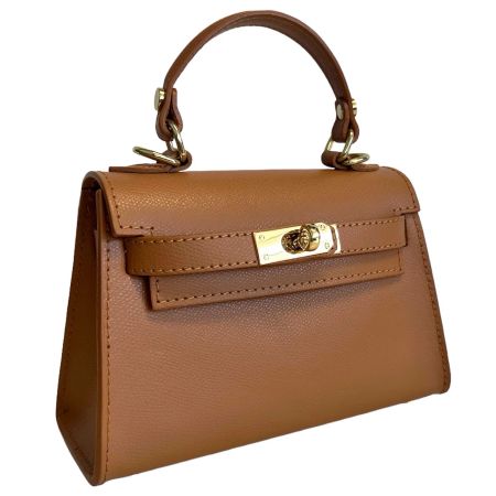 Alessandra svart Italiensk Saffiano-skinnveske, håndlaget i Firenze