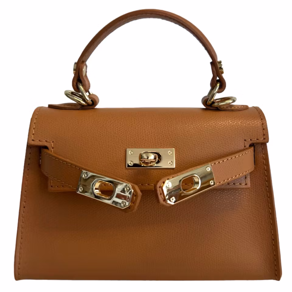 Alessandra teal Italiensk Saffiano-skinnveske, håndlaget i Firenze