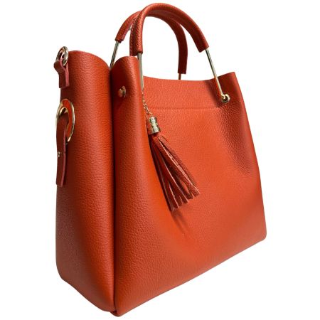 Fiona fuchsia Italiensk skinnveske, håndlaget i Firenze