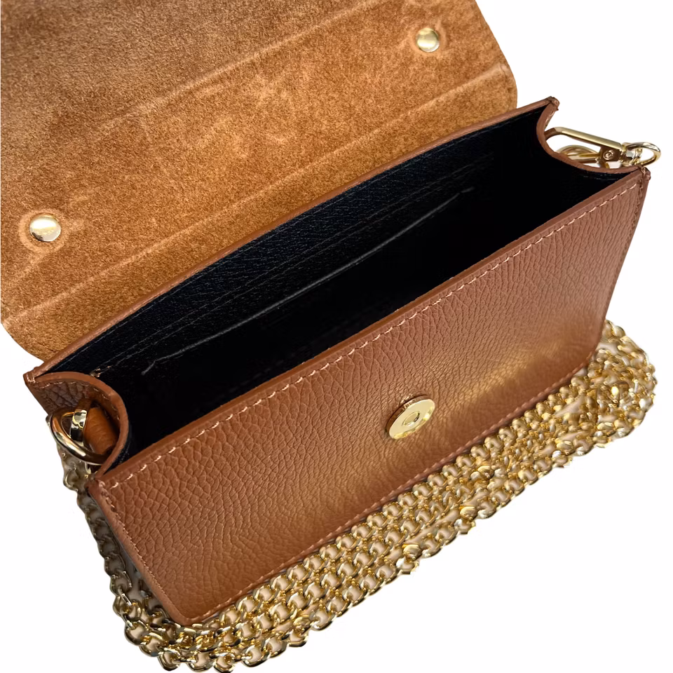 Sofia mørkegrønn Italiensk skinnveske, håndlaget i Firenze