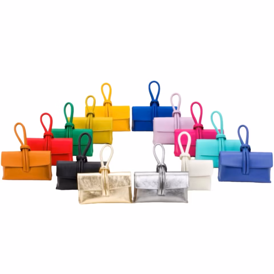 Adele mintgrønn italiensk skinnveske, håndlaget i Firenze