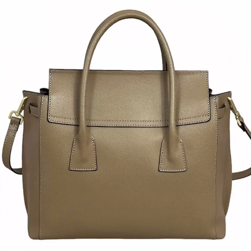 Italiensk svart Saffiano-skinnveske Vittoria håndlaget i Firenze