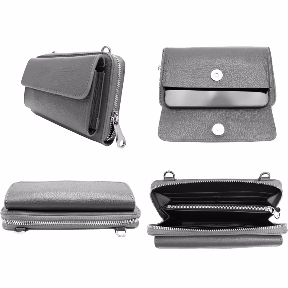 Carmen italiensk petrol skinnveske, håndlaget i Firenze